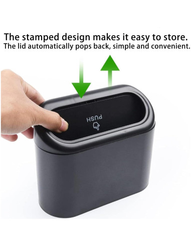 Mini Basurero de Coche Qiyue con Tapa - 2 Paquetes