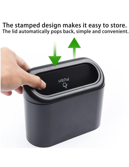 Mini Basurero de Coche Qiyue con Tapa - 2 Paquetes