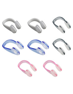 Clips de Nariz de Silicona HZONGMINGZT - 8 Piezas para Natación