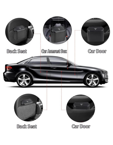 Mini Basurero de Coche Qiyue con Tapa - 2 Paquetes