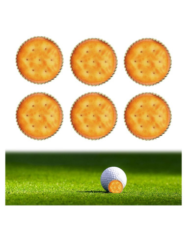 6 Marcadores de Pelotas de Golf Goktvai Forma de Galleta