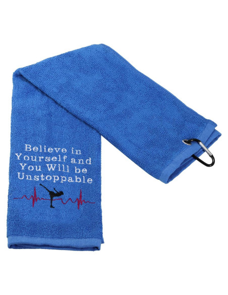 Toalla de Mano Bordada PXTIDY para Patinaje sobre Hielo 66x38cm