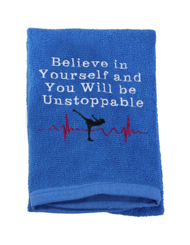 Toalla de Mano Bordada PXTIDY para Patinaje sobre Hielo 66x38cm