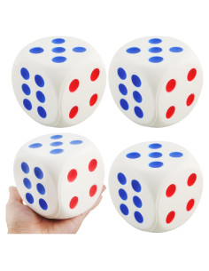 Paquete de 4 Dados Jumbo de Espuma Suave 8 cm Cotiny