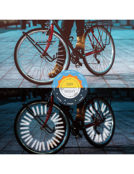36 Cubiertas Reflectantes para Radios de Bicicleta Abeillo Plateadas