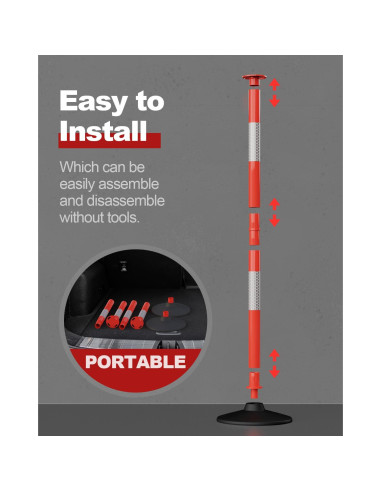 Poste Delineador de Tráfico RoadHero 2 Pack con Base Pesada