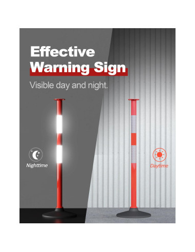 Poste Delineador de Tráfico RoadHero 2 Pack con Base Pesada