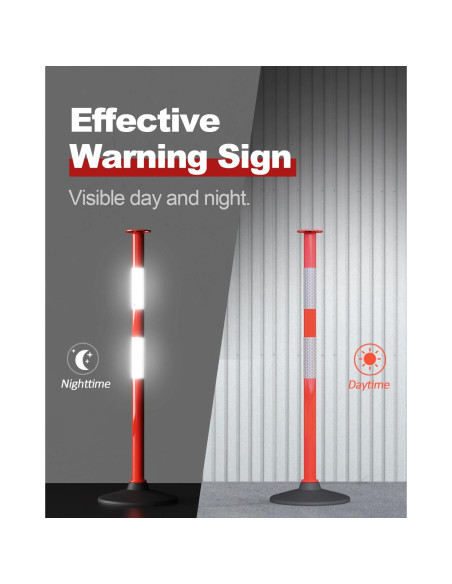 Poste Delineador de Tráfico RoadHero 2 Pack con Base Pesada