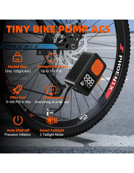 Bomba de aire eléctrica portátil Wofoboxair Q31 150 PSI
