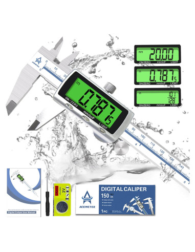 Calibrador Digital ACEMETER 0-150 mm Pantalla LCD Retroiluminada