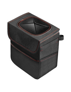 Bote de Basura para Auto Simple Deluxe 2L Impermeable Negro