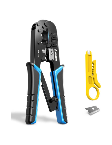 Herramienta de Crimpado AMPCOM AM-568R para RJ45 y RJ11