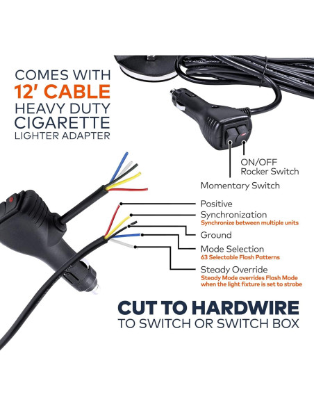 Barra de Luz Estroboscópica LED LAMPHUS 66 cm Morada 80W