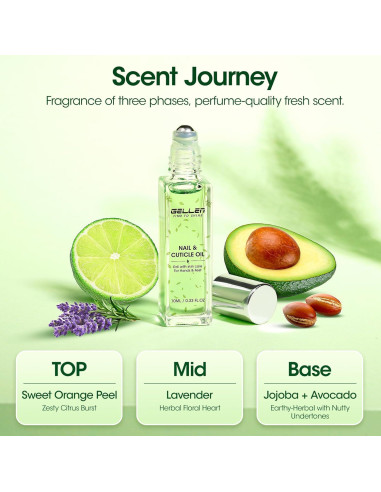 Aceite de Cutícula Gellen 10ml para Crecimiento y Reparación