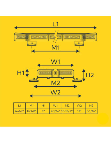 Barra de Luz Estroboscópica LED LAMPHUS 66 cm Morada 80W