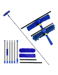 Kit de Limpieza de Ventanas Rofhom 11 Piezas 238 cm Azul