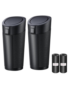 Basurero Compacto para Auto MargGona - 2 Paquetes, Tapa Desmontable
