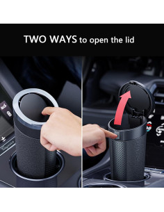 Basurero Compacto para Auto MargGona - 2 Paquetes, Tapa Desmontable 2