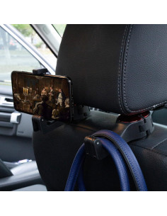 Ganchos para Asientos de Auto Amooca 2 en 1 con Bloqueo Rojo 2