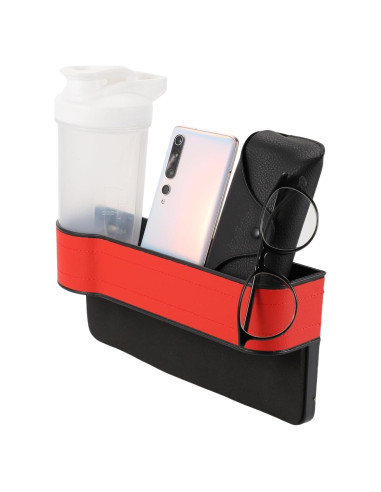 Organizador Relleno Espacio Asiento Coche Motoforti Rojo Cuero