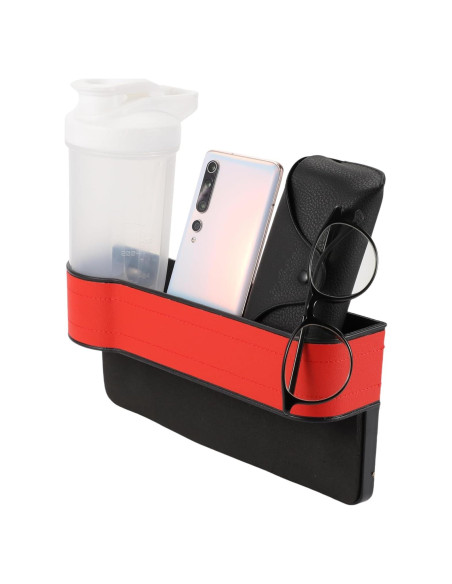 Organizador Relleno Espacio Asiento Coche Motoforti Rojo Cuero