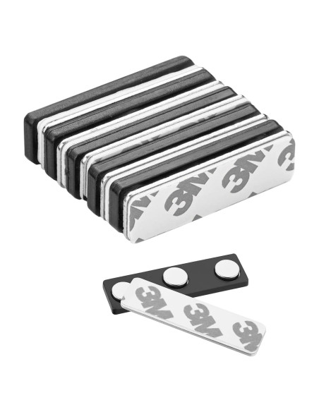 Paquete de 5 Imanes Magnéticos OLPDDZ con Adhesivo 3M Negro