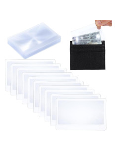 20 Lentes de Aumento 3X FNANJWQ Lupa de Mano PVC Transparente