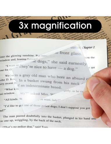 20 Lentes de Aumento 3X FNANJWQ Lupa de Mano PVC Transparente
