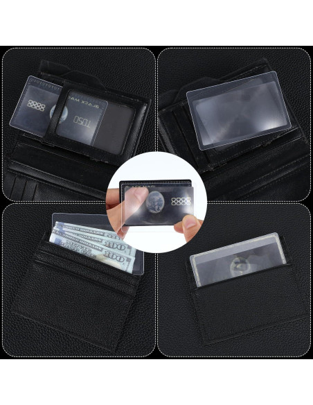 20 Lentes de Aumento 3X FNANJWQ Lupa de Mano PVC Transparente