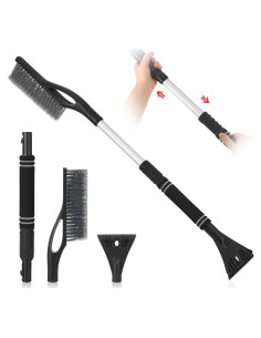 Cepillo de Nieve Retráctil Leriton 68-83 cm con Raspador