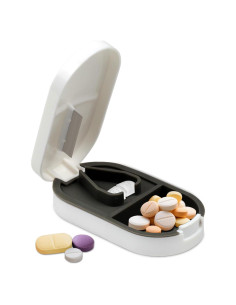 Cortador y Organizador de Pastillas Zoolinn 2 en 1 - Portátil