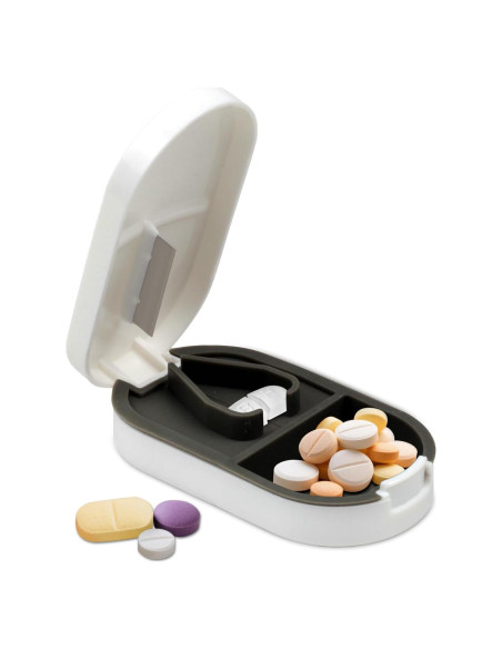 Cortador y Organizador de Pastillas Zoolinn 2 en 1 - Portátil