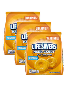 Dulces Duros Life Savers Sabor Ron Mantequilla 4 Bolsas 411g