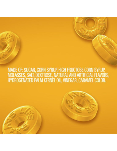 Dulces Duros Life Savers Sabor Ron Mantequilla 4 Bolsas 411g