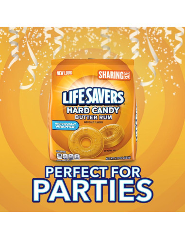 Dulces Duros Life Savers Sabor Ron Mantequilla 4 Bolsas 411g