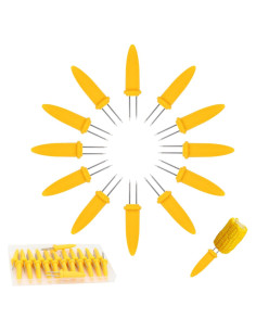 Soportes de Maíz en Acero Inoxidable Apvok - 20 Piezas 6 cm