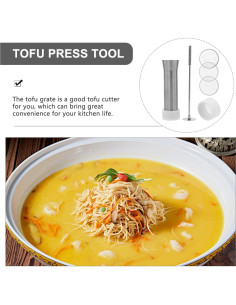 Cuchillo para Tofu PRETYZOOM de Acero Inoxidable 13x4cm 2
