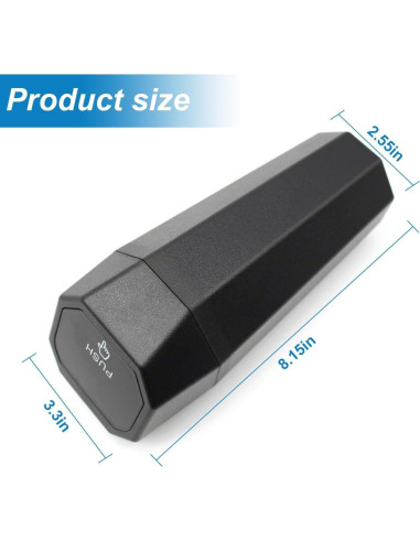 Basurero de Coche Zpana Cilíndrico 1.5L Negro a Prueba de Fugas