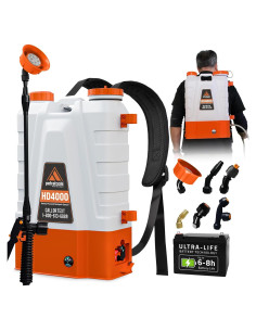 Pulverizador de Mochila Eléctrico Petra HD4000 4 Galones 6 Horas