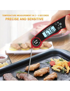 Termómetro Digital de Carne KitchenCraze - Lectura Rápida 2-3s 2