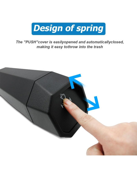 Basurero de Coche Zpana Cilíndrico 1.5L Negro a Prueba de Fugas