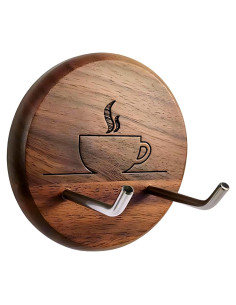 Soporte de Portafiltro Montado en Pared Knodos - Madera Nogal, 51-58mm