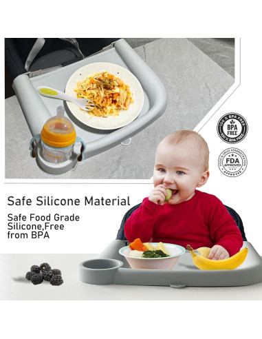 Bandeja de Comedor para Bebés Inglesina Fast - Silicona Blanca