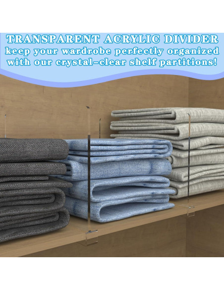 Divisores de Estante Acrílico Kelyva 30x20.3 cm - Paquete de 6