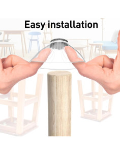 16 Protectores de Piso para Patas de Silla CHWM Silicona Fieltro 2