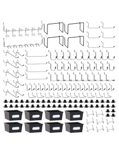 Organizador de Tablero de Clavos FRIMOONY 202 Piezas con Ganchos