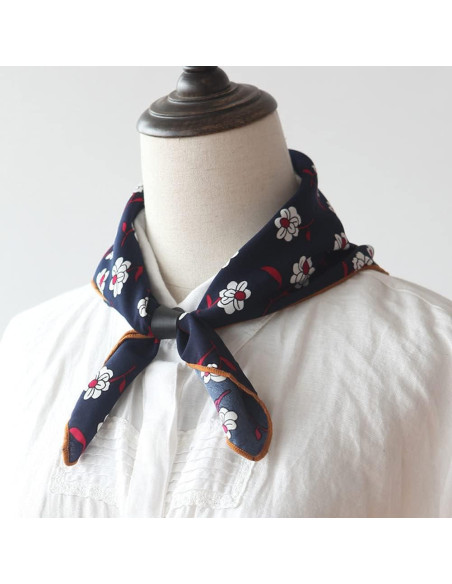 6 Hebillas de Pañuelo de Cuero PU Negro esowemsn