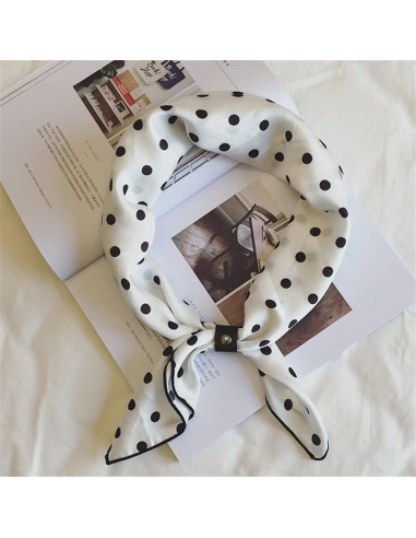 6 Hebillas de Pañuelo de Cuero PU Negro esowemsn