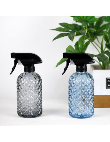 Regadera de Vidrio Hzxcuim 355ml con Tapa de Plástico Negro