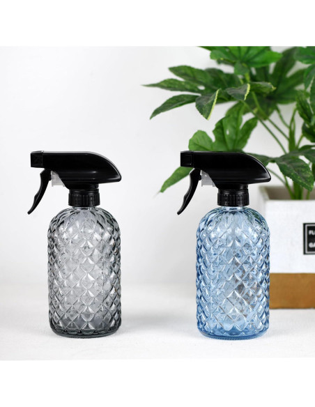 Regadera de Vidrio Hzxcuim 355ml con Tapa de Plástico Negro